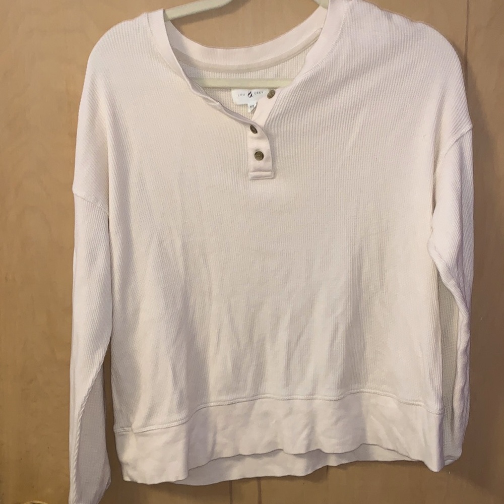 Lou and grey cream waffle long sleeve